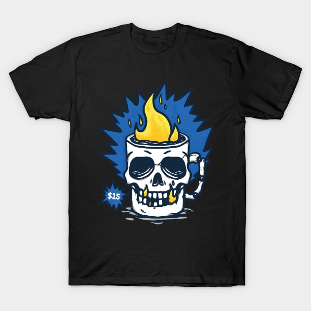 skull glass T-Shirt by eazy dead